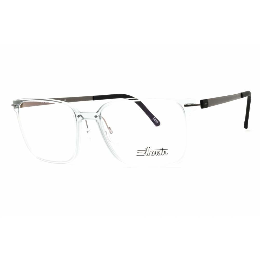 NWT Silhouette Infinity View 2937/75 Stone Grey Rectangle 53mm Eyeglasses